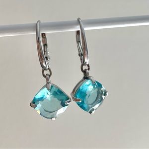 Blue Pendant Drop‎ Earrings